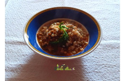 Minestra di lenticchie con fregula